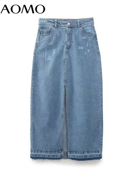 skirts aomo women blue ripped denim skirt vintage zipper pocket ladies chic maxi skirts 6h261a 230506, Black
skirts aomo women blue ripped denim skirt vintage zipper pocket ladies chic maxi skirts 6h261a 230506, Black
