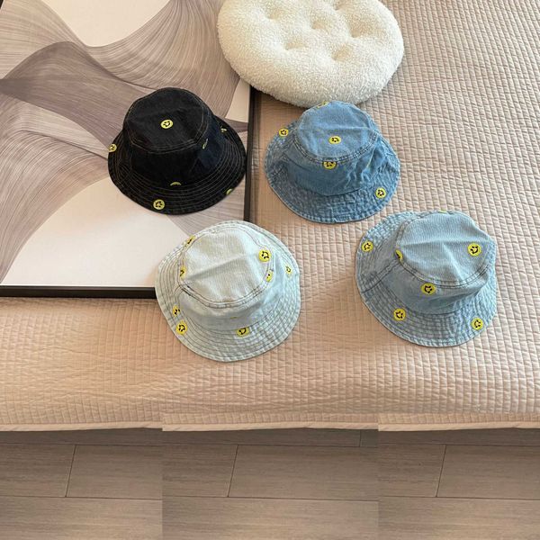 stingy brim hats summer baby denim bucket hat 2023 embroidered smiling face kids fisherman hat children basin cap sun hat j230505, Blue;gray
stingy brim hats summer baby denim bucket hat 2023 embroidered smiling face kids fisherman hat children basin cap sun hat j230505, Blue;gray