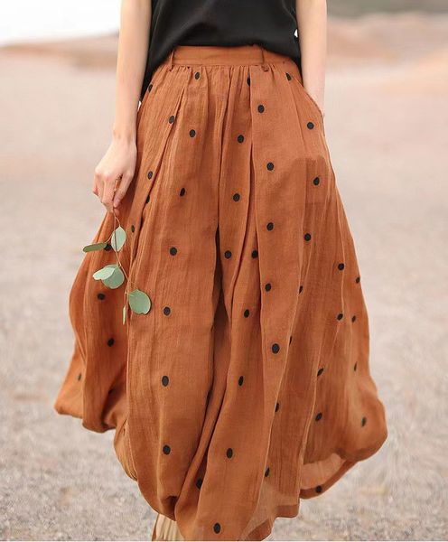 skirts summer women's skirt fashion a-line skirt elegant and versatile embroidery polka dot double-layer temperament women's skirt, Black
skirts summer women's skirt fashion a-line skirt elegant and versatile embroidery polka dot double-layer temperament women's skirt, Black