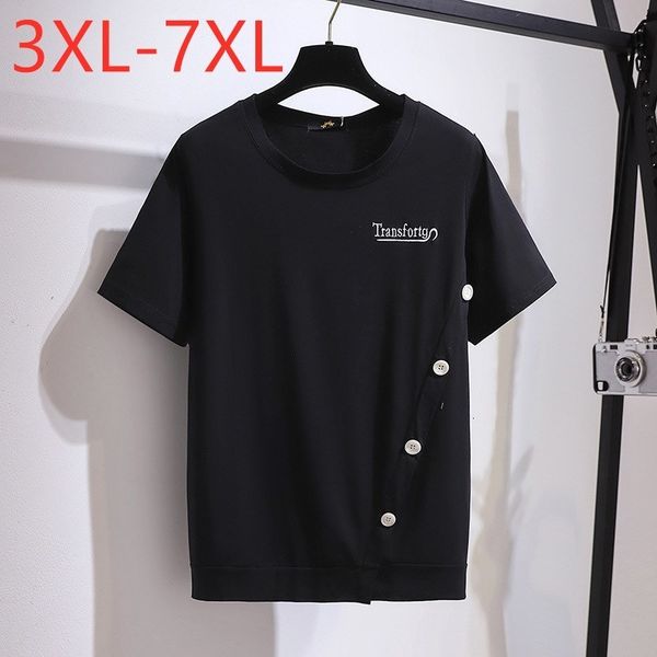 women's plus size tshirt ladies summer for women large short sleeve loose cotton black button oneck tshirt 3xl 4xl 5xl 6xl 7xl 230506
women's plus size tshirt ladies summer for women large short sleeve loose cotton black button oneck tshirt 3xl 4xl 5xl 6xl 7xl 230506