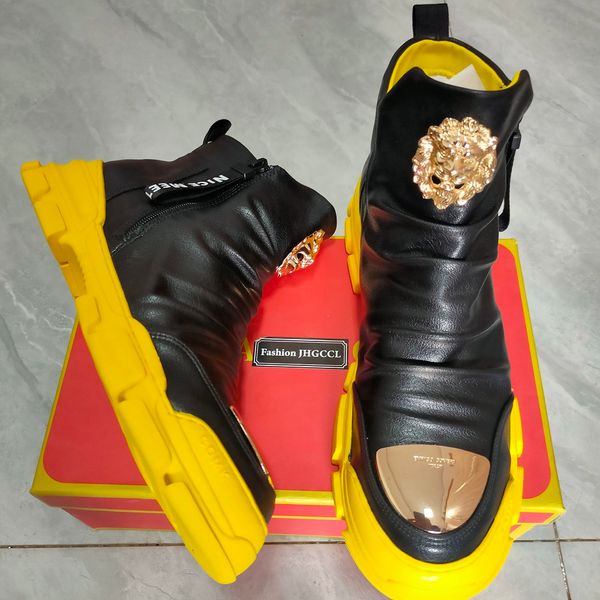 new men's high-end boots wrinkle help wedding shoes punk comfortable shoes chaussure homme cowboy motorcycle work and safety boots, Black
new men's high-end boots wrinkle help wedding shoes punk comfortable shoes chaussure homme cowboy motorcycle work and safety boots, Black