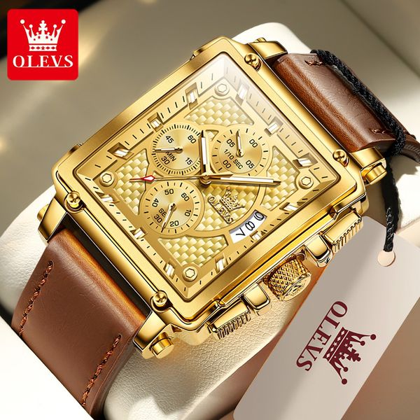 wristwatches olevs brand mens watches luxury square quartz wrist original waterproof luminous chronograph for men relogio 230506, Slivery;brown
wristwatches olevs brand mens watches luxury square quartz wrist original waterproof luminous chronograph for men relogio 230506, Slivery;brown