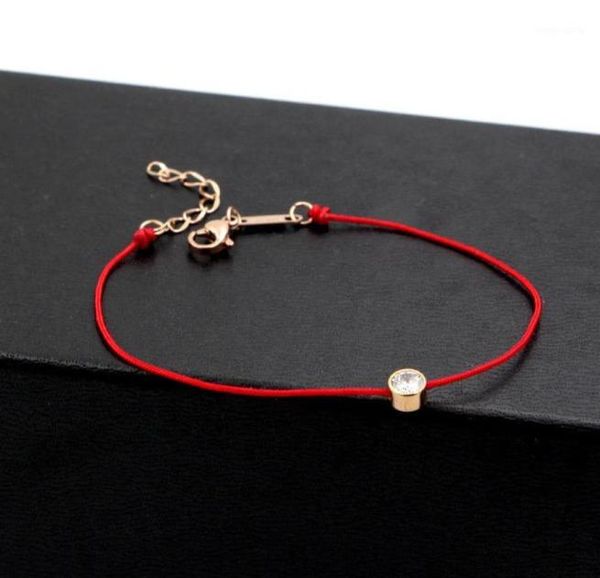 bangle handmade red rope charm round crystal chain bracelet rose gold color women female wedding gift15895783, Black 
bangle handmade red rope charm round crystal chain bracelet rose gold color women female wedding gift15895783, Black