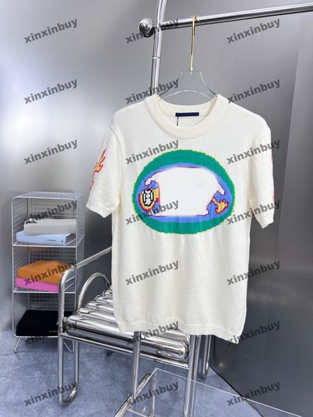 xinxinbuy men designer tee t shirt 23ss knitted flame ball letter jacquard short sleeve cotton women black white blue s-2xl, Black;brown
xinxinbuy men designer tee t shirt 23ss knitted flame ball letter jacquard short sleeve cotton women black white blue s-2xl, Black;brown