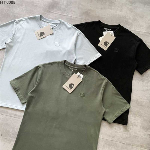 91ja 2023 summer new men's and women's t shirt fashion tooling brand carhart military style square label same color embroidery sho, White;black
91ja 2023 summer new men's and women's t shirt fashion tooling brand carhart military style square label same color embroidery sho, White;black