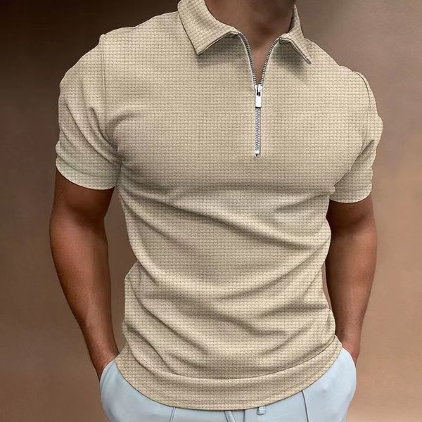men's polos man summer fashion solid color polo shirt casual short sleeve lapel half zipper design trend clothin 230506, White;black
men's polos man summer fashion solid color polo shirt casual short sleeve lapel half zipper design trend clothin 230506, White;black