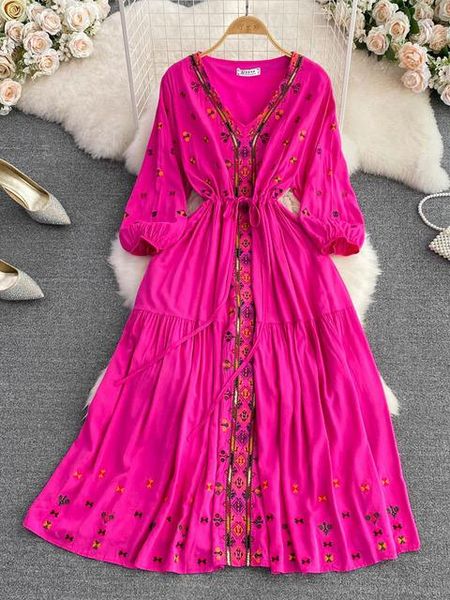 dresses elegant vintage vneck longsleeved embroidered ladies holiday dress puff sleeves waist aline dress big swing vestidos women, Black;gray
dresses elegant vintage vneck longsleeved embroidered ladies holiday dress puff sleeves waist aline dress big swing vestidos women, Black;gray