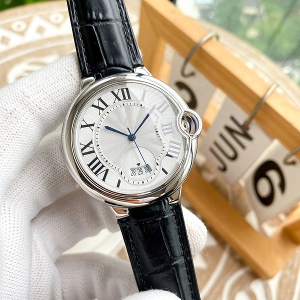 mens watch automatic mechanical watches sapphire 42mm classic women wristwatches montre de luxe cowhide strap designer watch, Slivery;brown
mens watch automatic mechanical watches sapphire 42mm classic women wristwatches montre de luxe cowhide strap designer watch, Slivery;brown