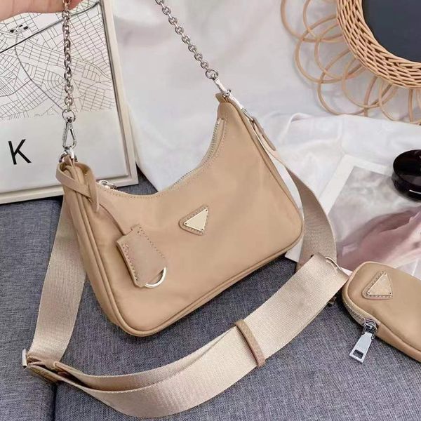 

luxury designer handbag nylon messenger bag classic three-piece suit ladies underarm shoulder wallet fashion retro star 002