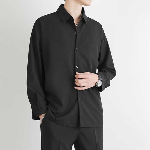 men's casual shirts summer new casual men's long sleeve shirt men's loose solid large size shirt men's dropped polo coll, White;black
men's casual shirts summer new casual men's long sleeve shirt men's loose solid large size shirt men's dropped polo coll, White;black