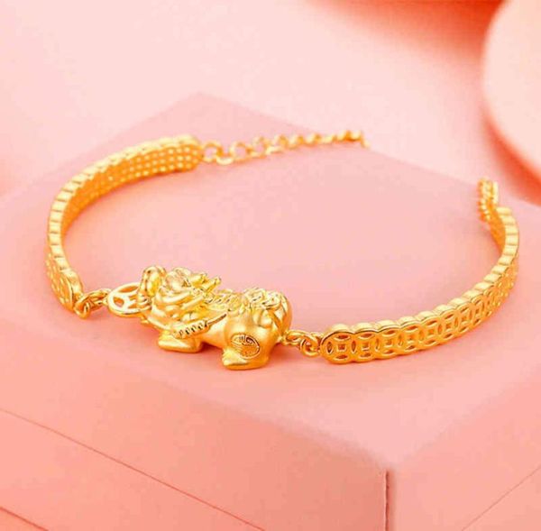 2022 new goldplated coin bracelet women039s fashion bracelet transfer jewelry money9487864, Black