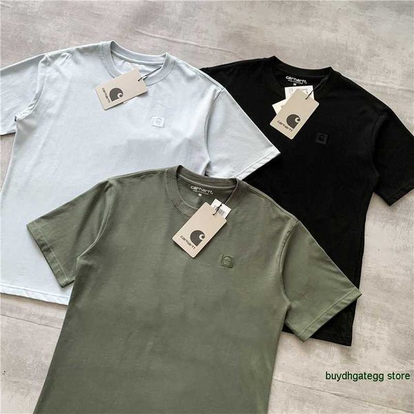 2023 summer new men's and women's t shirt fashion brand carhart military style square label same color embroidery short sleeve hal, White;black
2023 summer new men's and women's t shirt fashion brand carhart military style square label same color embroidery short sleeve hal, White;black