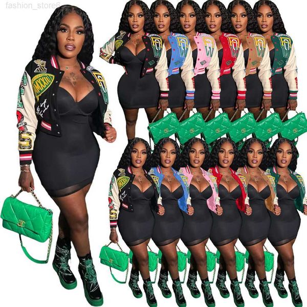 designer baseball uniform jackets women fall winter clothes 2xl casual long sleeve romber coat female print outerwear fashion streetwear 916, Black;brown
designer baseball uniform jackets women fall winter clothes 2xl casual long sleeve romber coat female print outerwear fashion streetwear 916, Black;brown