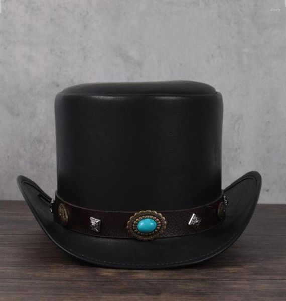 berets women men leather hat president traditional fedoras magician steampunk cosplay party caps dropshiping 3size 13cm5495499, Blue;gray
berets women men leather hat president traditional fedoras magician steampunk cosplay party caps dropshiping 3size 13cm5495499, Blue;gray