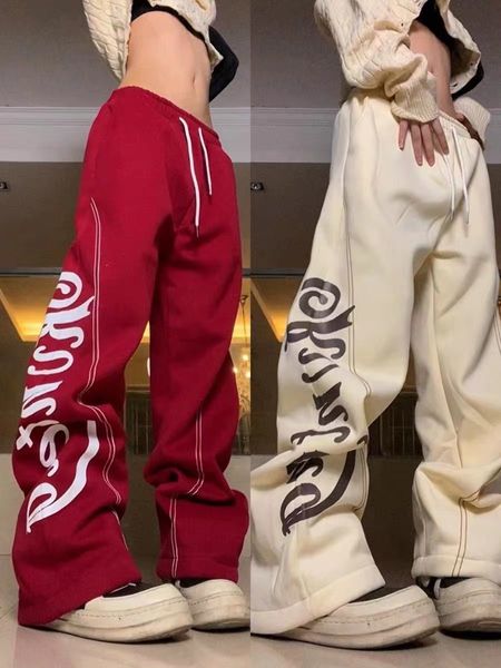 women's pants s american retro letter printing thickened casual pants for men and women loose wideleg drawstring straightleg sports 230, Black;white
women's pants s american retro letter printing thickened casual pants for men and women loose wideleg drawstring straightleg sports 230, Black;white