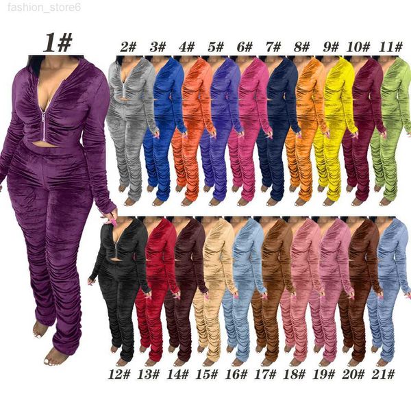 fall winter velvet tracksuits women sweatsuits long sleeve hooded jacket and pleated pants two piece sets matching outfits casual jogging su, Gray
fall winter velvet tracksuits women sweatsuits long sleeve hooded jacket and pleated pants two piece sets matching outfits casual jogging su, Gray