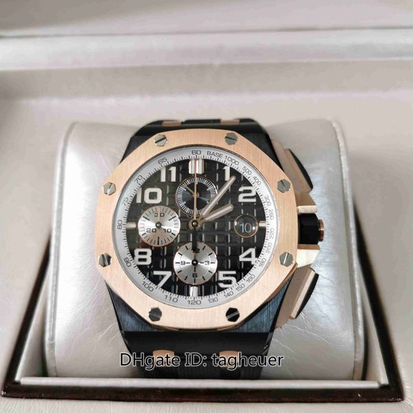 apf factory mens watch better version 42mm 26405 ceramic bezel 18k rose gold watches chronograph workin cal.3126 movement mechanical automat, Slivery;brown
apf factory mens watch better version 42mm 26405 ceramic bezel 18k rose gold watches chronograph workin cal.3126 movement mechanical automat, Slivery;brown