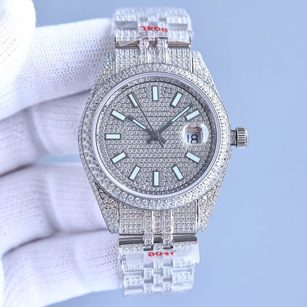 diamond watch mens automatic mechanical 2824 watches sapphire 41mm with diamond-studded steel bracelet women wristwatches montre de luxe, Slivery;brown
diamond watch mens automatic mechanical 2824 watches sapphire 41mm with diamond-studded steel bracelet women wristwatches montre de luxe, Slivery;brown