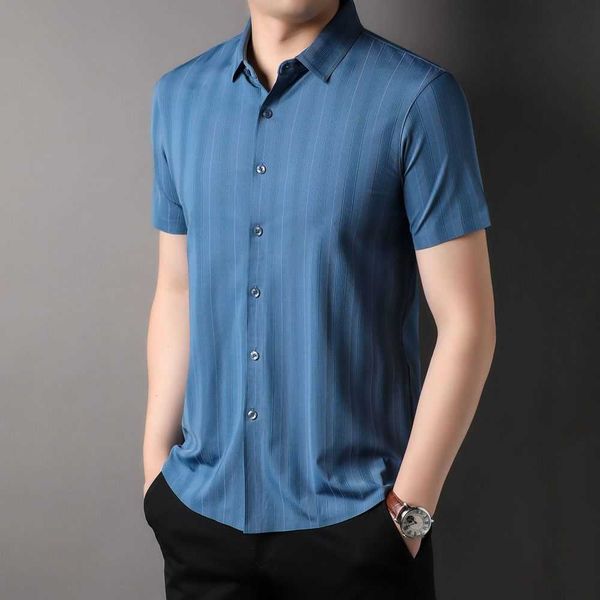 men's casual shirts summer high-end mulberry silk short sleeved shirt, men's vertical stripe half sleeved shirt, business casual, White;black
men's casual shirts summer high-end mulberry silk short sleeved shirt, men's vertical stripe half sleeved shirt, business casual, White;black