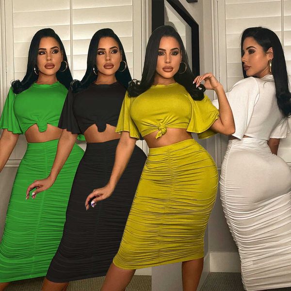 two piece dress echoine summer ruffle sleeve short tshirt and pleated fold skirt two piece skinny fitness skirts yellow matching set streetw, White
two piece dress echoine summer ruffle sleeve short tshirt and pleated fold skirt two piece skinny fitness skirts yellow matching set streetw, White
