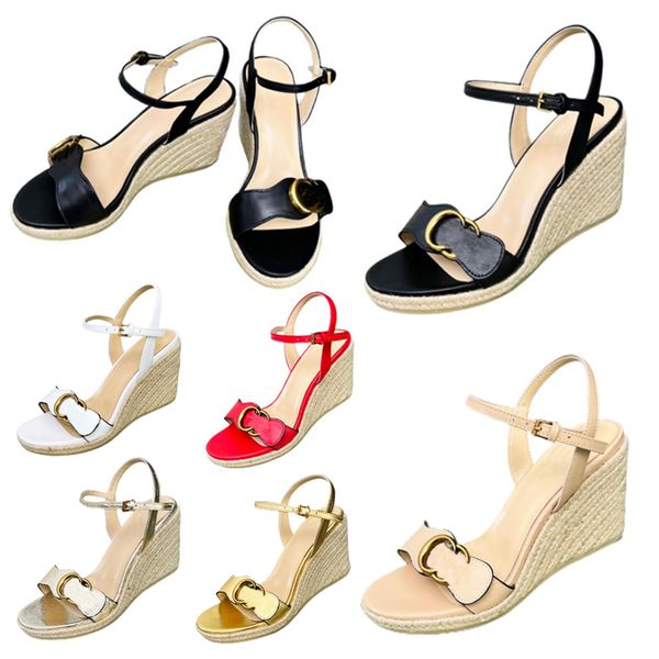sandals designer slippers women's sandals heel height 8cm new straw braided platform sandals cowhide inner pads white black red gold si
sandals designer slippers women's sandals heel height 8cm new straw braided platform sandals cowhide inner pads white black red gold si