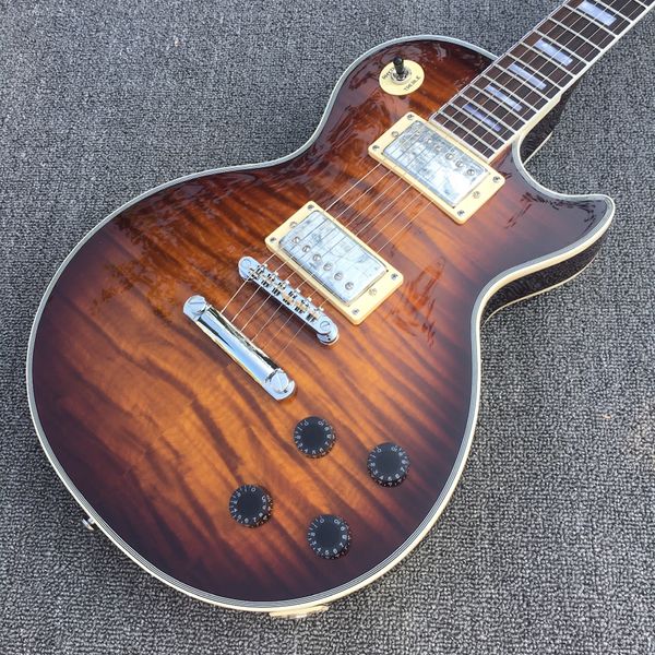 classic custom shop r9 tiger flame electric guitar, chrome hardware, solid mahogany guitar, 58
classic custom shop r9 tiger flame electric guitar, chrome hardware, solid mahogany guitar, 58