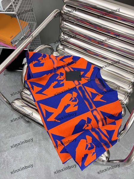 xinxinbuy men designer tee t shirt 23ss knitted band letter jacquard short sleeve cotton women black white blue orange s-xl, Black;brown
xinxinbuy men designer tee t shirt 23ss knitted band letter jacquard short sleeve cotton women black white blue orange s-xl, Black;brown
