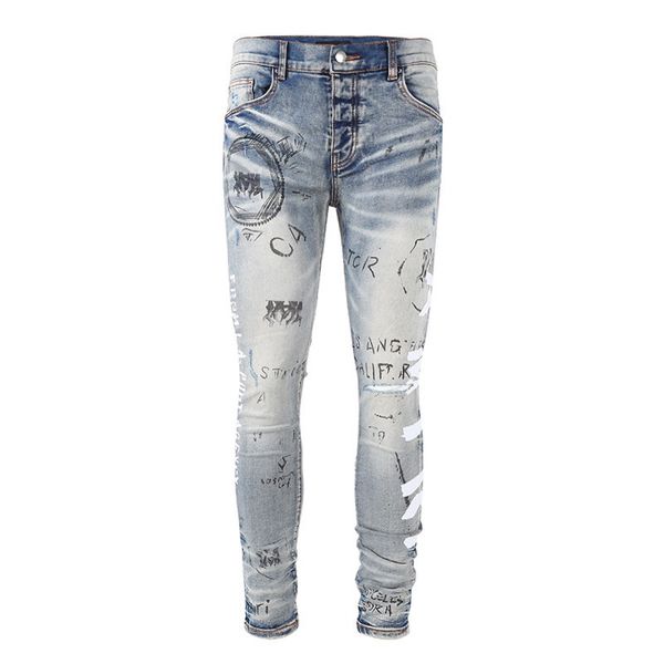 designer stack jeans european ripped jean men embroidery quilting ripped for trend brand vintage pant mens fold slim skinny fashion jeans ss, Blue
designer stack jeans european ripped jean men embroidery quilting ripped for trend brand vintage pant mens fold slim skinny fashion jeans ss, Blue