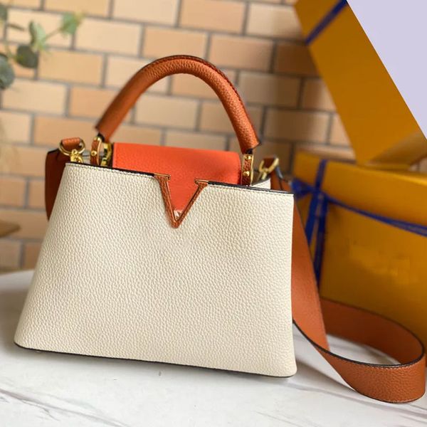 women handbag shoulder crossbody bags grained genuine leather colorblock tote bag removable wide strap classic letter snap hook 5a quality c
women handbag shoulder crossbody bags grained genuine leather colorblock tote bag removable wide strap classic letter snap hook 5a quality c
