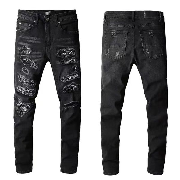 purple mens jean man embroidery pants embroidered patches desinger denim trouser skinny793, Blue
purple mens jean man embroidery pants embroidered patches desinger denim trouser skinny793, Blue