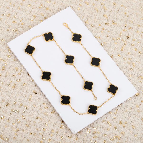 luxury four leaf clover woman pendant necklaces designer van necklace internet celebrity fashion jewelry women party chokers necklace 4533, Silver
luxury four leaf clover woman pendant necklaces designer van necklace internet celebrity fashion jewelry women party chokers necklace 4533, Silver