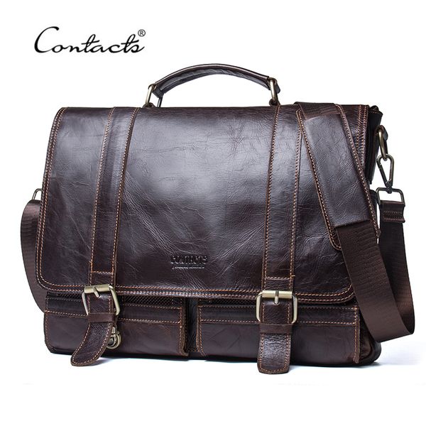 briefcases contact's men's briefcase genuine leather business handbag lapcasual large shoulder bag vintage messenger bags luxury b
briefcases contact's men's briefcase genuine leather business handbag lapcasual large shoulder bag vintage messenger bags luxury b