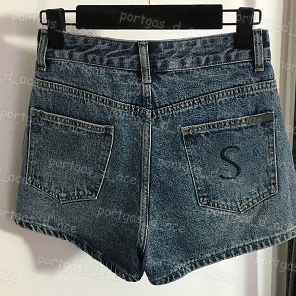 women denim pants letter design mini jeans ins fashion street style jeans shorts, Black