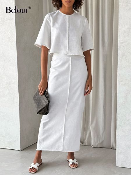two piece dress bclout summer linen white skirts sets 2 pieces elegant oneck short sleeve fashion high waist straight suits 230506
two piece dress bclout summer linen white skirts sets 2 pieces elegant oneck short sleeve fashion high waist straight suits 230506
