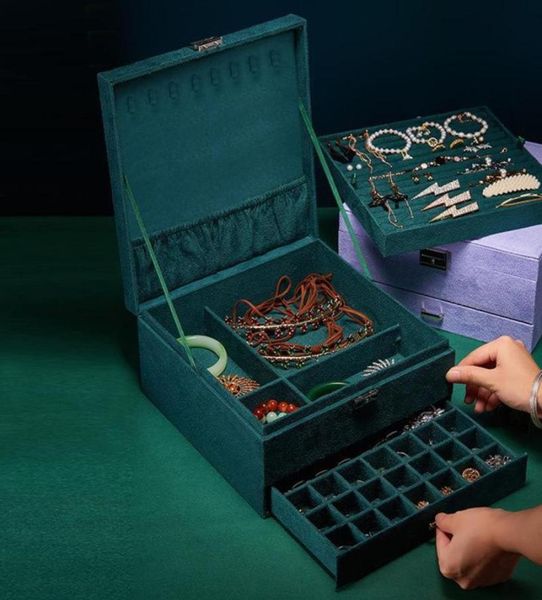 jewelry pouches bags portable velvet box organizer 3 layer large lockable display holder for necklace earrings ring bracelet gift7997189, Pink;blue
jewelry pouches bags portable velvet box organizer 3 layer large lockable display holder for necklace earrings ring bracelet gift7997189, Pink;blue