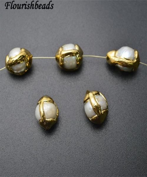 24k gold surrounded natural fresh water pearl potato spacer loose beads diy jewelry making supplies t2005072395870, White
24k gold surrounded natural fresh water pearl potato spacer loose beads diy jewelry making supplies t2005072395870, White