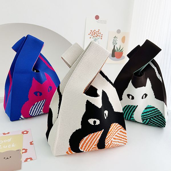 shopping bags 2023 women grils lovely cat animal knitted crocheted small bag handbag pocket kids' 230506
shopping bags 2023 women grils lovely cat animal knitted crocheted small bag handbag pocket kids' 230506
