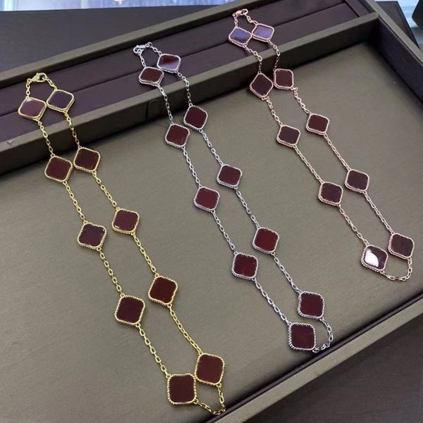 designer necklace classic4/four leaf clover necklaces pendants long ten 10 flowers mother-of-pearl gold plated 18k for women&girls valentine, Silver
designer necklace classic4/four leaf clover necklaces pendants long ten 10 flowers mother-of-pearl gold plated 18k for women&girls valentine, Silver