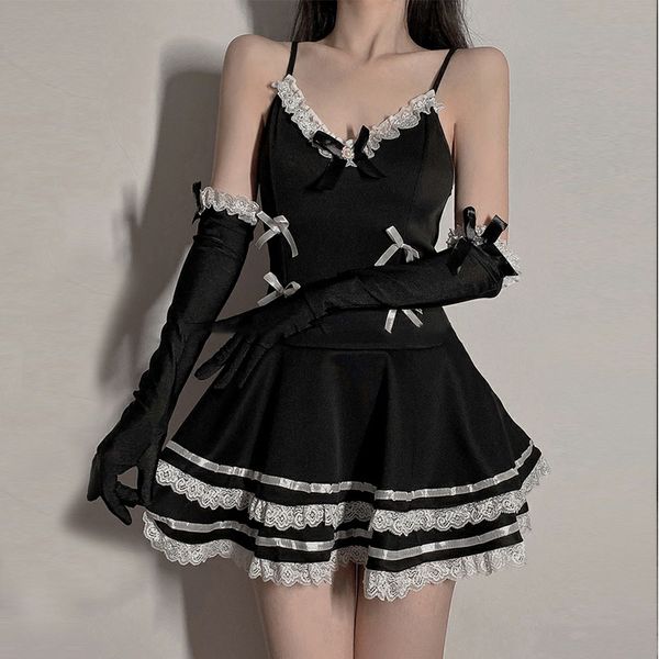erotic lolita maid outfit uniform pajamas passion temptation no-take cute provocative suspender nightdress suit, Black;white
erotic lolita maid outfit uniform pajamas passion temptation no-take cute provocative suspender nightdress suit, Black;white