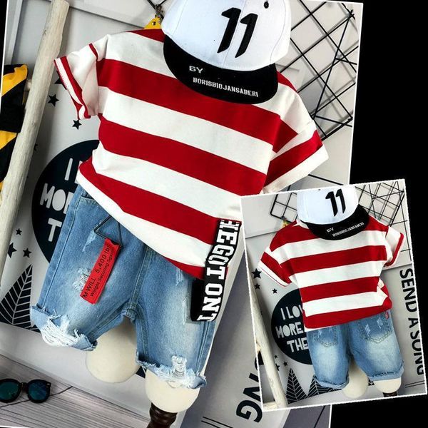 clothing sets baby summer clothes set and pants denim kids boy tshirt jeans with patches stripe crew neck tracksuits 230506, White
clothing sets baby summer clothes set and pants denim kids boy tshirt jeans with patches stripe crew neck tracksuits 230506, White