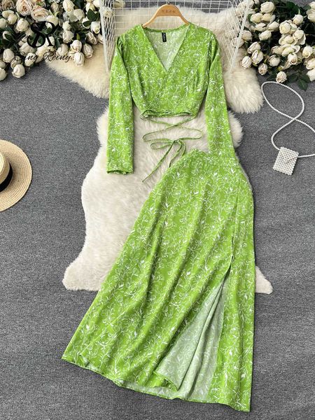 two piece dress singreiny women chiffon vacation bohemian two pieces suits summer lace up split long skirt sets y2k floral print beach sets, White
two piece dress singreiny women chiffon vacation bohemian two pieces suits summer lace up split long skirt sets y2k floral print beach sets, White