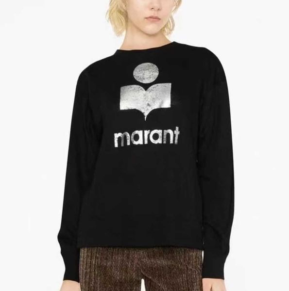 isabel marant designer sweatshirt fashion shiny letter printing straight tube casual pullover joint cotton women long sleeve sweater, Black
isabel marant designer sweatshirt fashion shiny letter printing straight tube casual pullover joint cotton women long sleeve sweater, Black