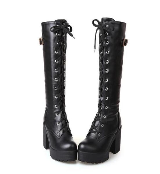 gothic square chunky block high heels riding boots women lace up thick platform rock punk cosplay knee high boots shoes8056162, Black
gothic square chunky block high heels riding boots women lace up thick platform rock punk cosplay knee high boots shoes8056162, Black