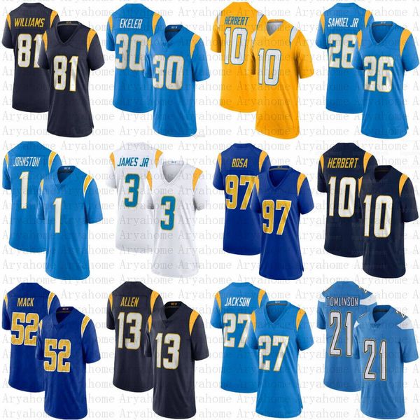 10 justin herbert custom football jersey quentin johnston derwin james jr khalil mack jc jackson keenan allen joey bosa chargers austin ekel, Black;red
10 justin herbert custom football jersey quentin johnston derwin james jr khalil mack jc jackson keenan allen joey bosa chargers austin ekel, Black;red