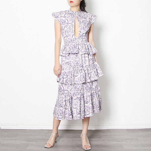 2023 summer dress new temperament printed short sleeve mid length dress panel ruffle edge hollow out robe, Black;gray
2023 summer dress new temperament printed short sleeve mid length dress panel ruffle edge hollow out robe, Black;gray