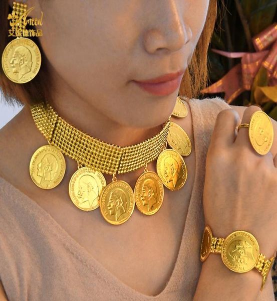 luxury dubai gold jewelry sets african women wedding indian jewellery ethiopian coin big necklace earrings bracelets rings set 2205864675, Slivery;golden
luxury dubai gold jewelry sets african women wedding indian jewellery ethiopian coin big necklace earrings bracelets rings set 2205864675, Slivery;golden