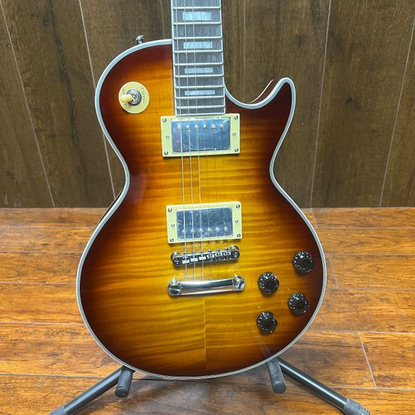 g-pattern sunburst electric guitar with tiger pattern surface and mahogany fingerboard gitaar16
g-pattern sunburst electric guitar with tiger pattern surface and mahogany fingerboard gitaar16