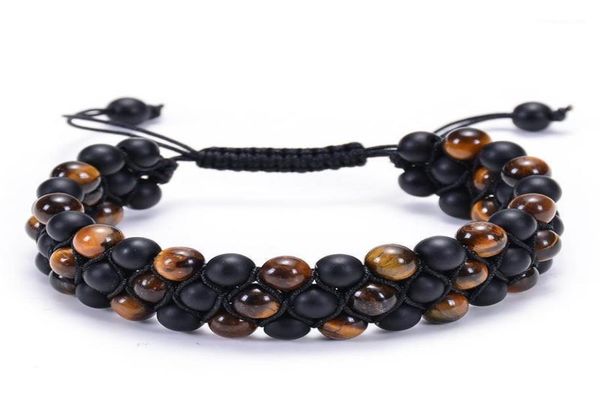 beaded strands natural tiger eye stone 6mm round beads three row woven bracelet for women men jewelry whole tr25919031310, Black
beaded strands natural tiger eye stone 6mm round beads three row woven bracelet for women men jewelry whole tr25919031310, Black