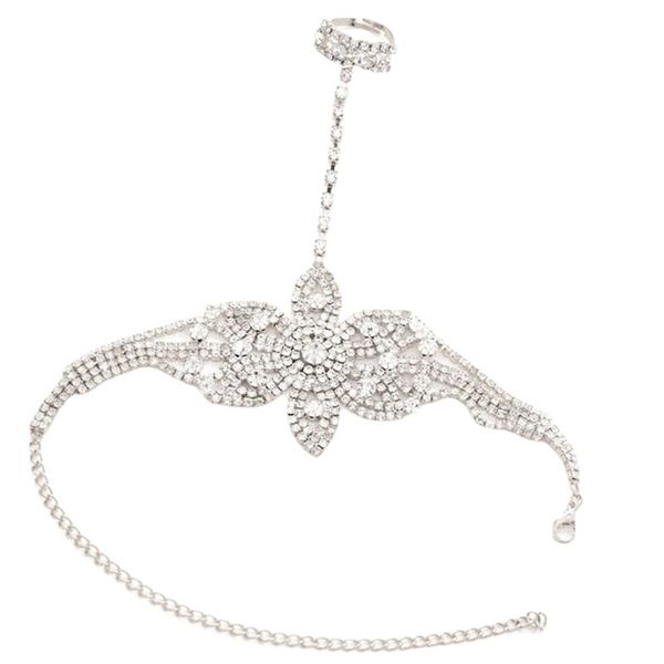 wedding bracelets personality water drill and finger chain european and american fashion style full of diamonds bride accessories female bra, Golden;silver
wedding bracelets personality water drill and finger chain european and american fashion style full of diamonds bride accessories female bra, Golden;silver