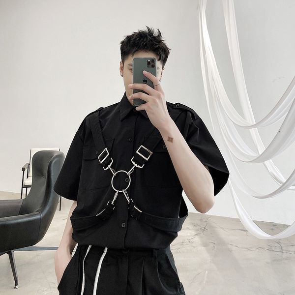 men's casual shirts iron ring ribbons design men women hip hop punk shirt techwear long sleeve oversized blouse man pink color vintage, White;black
men's casual shirts iron ring ribbons design men women hip hop punk shirt techwear long sleeve oversized blouse man pink color vintage, White;black